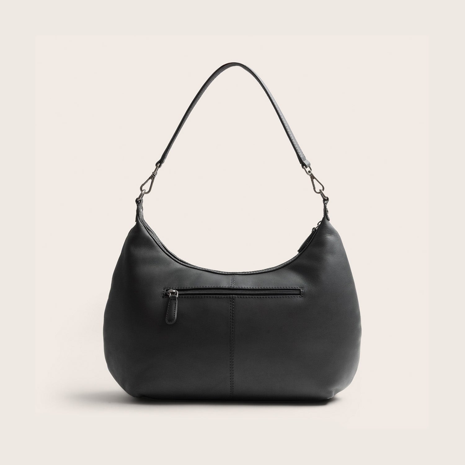 Sac Porté Épaule en Cuir Noir Fierra
