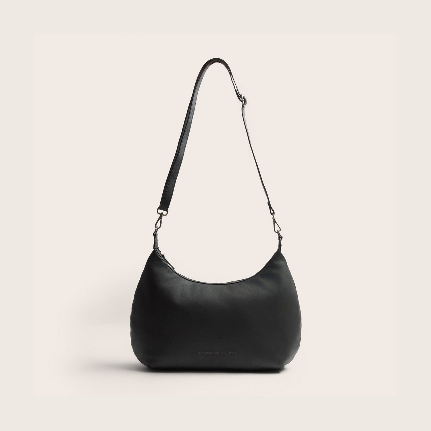 Sac Porté Épaule en Cuir Noir Fierra