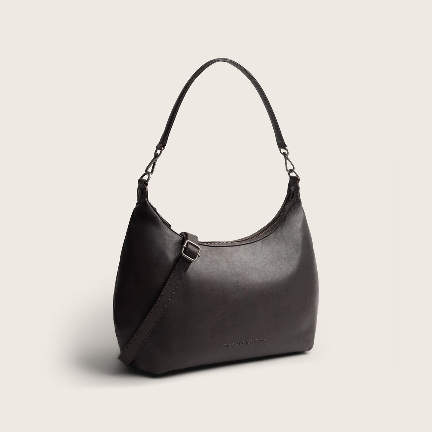 Sac Porté Épaule en Cuir Marron Fierra