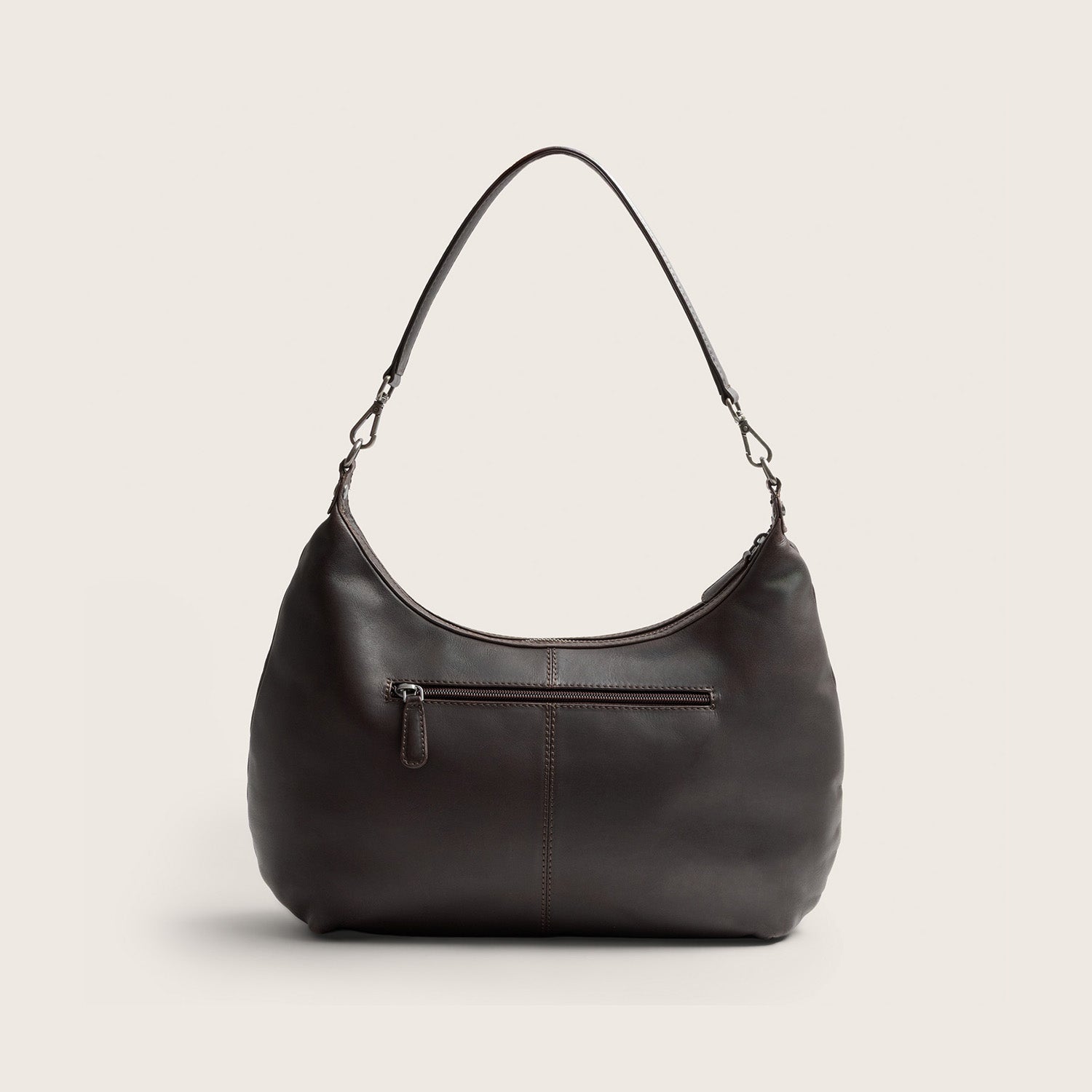 Sac Porté Épaule en Cuir Marron Fierra
