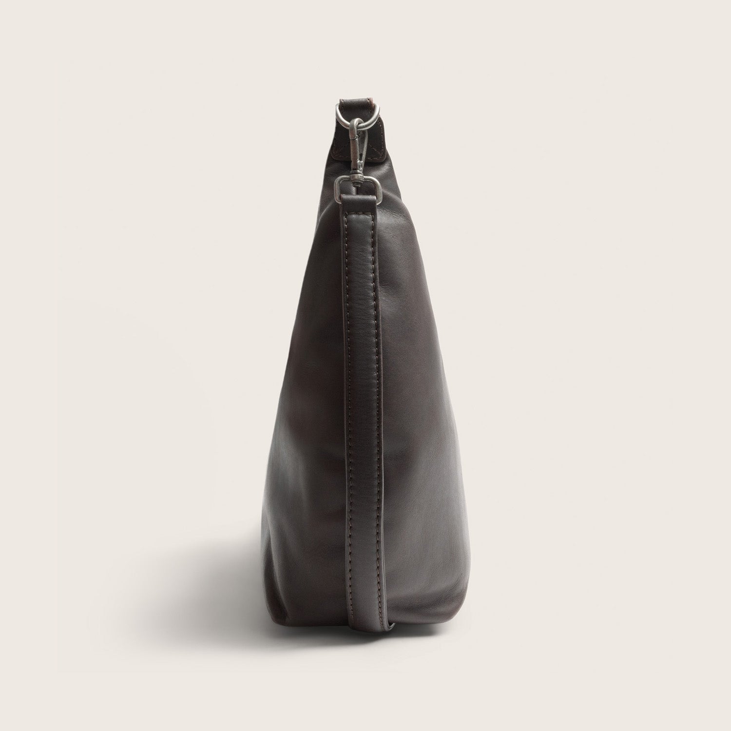 Sac Porté Épaule en Cuir Marron Fierra