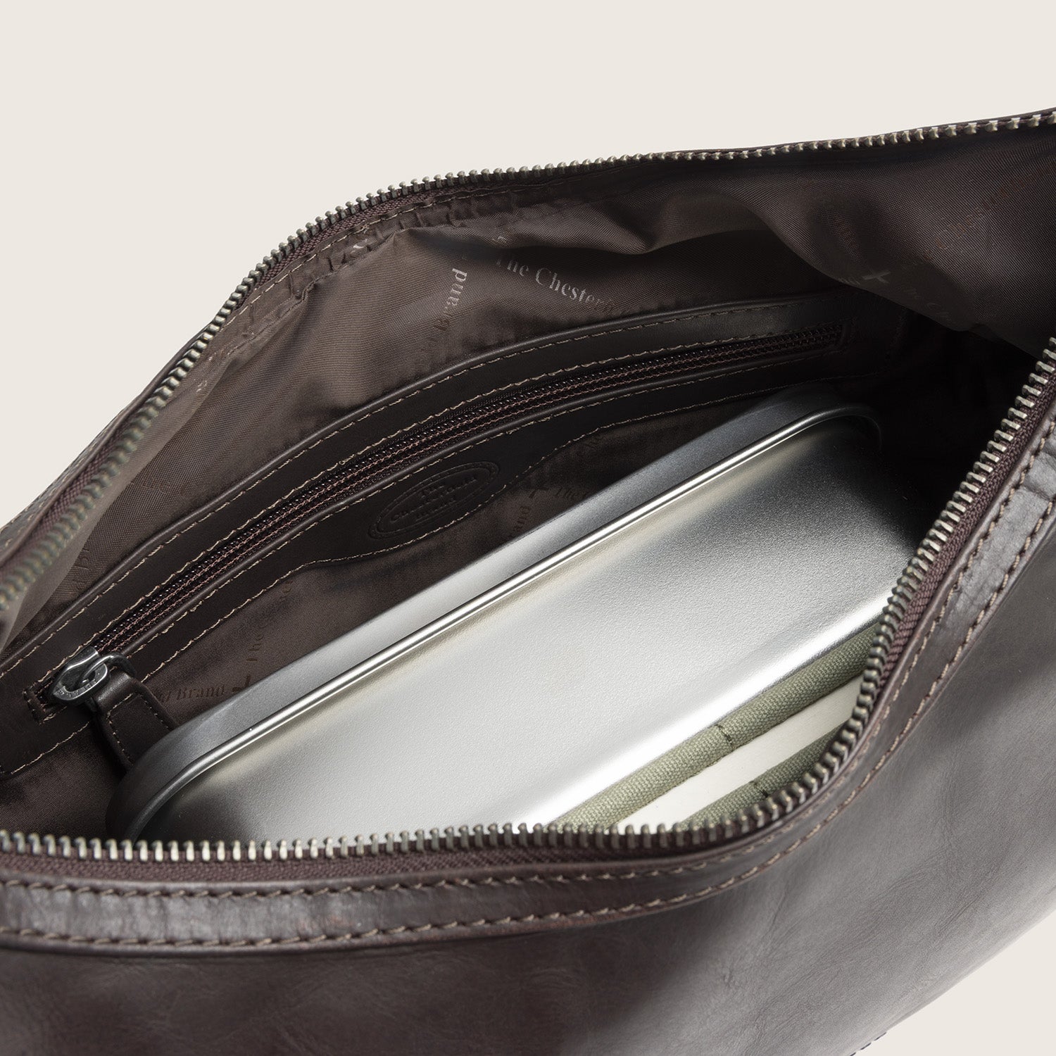 Sac Porté Épaule en Cuir Marron Fierra