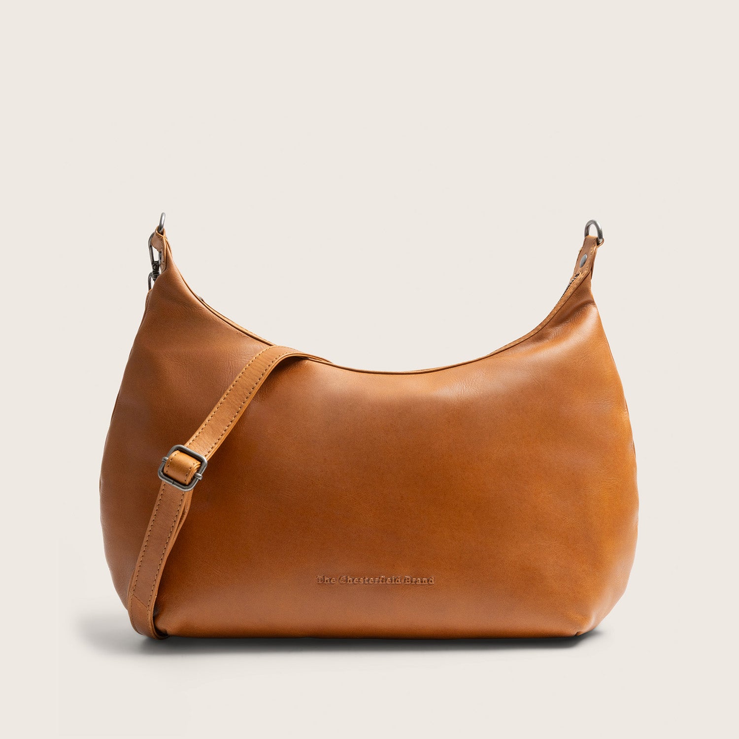 Sac Porté Épaule en Cuir Cognac Fierra