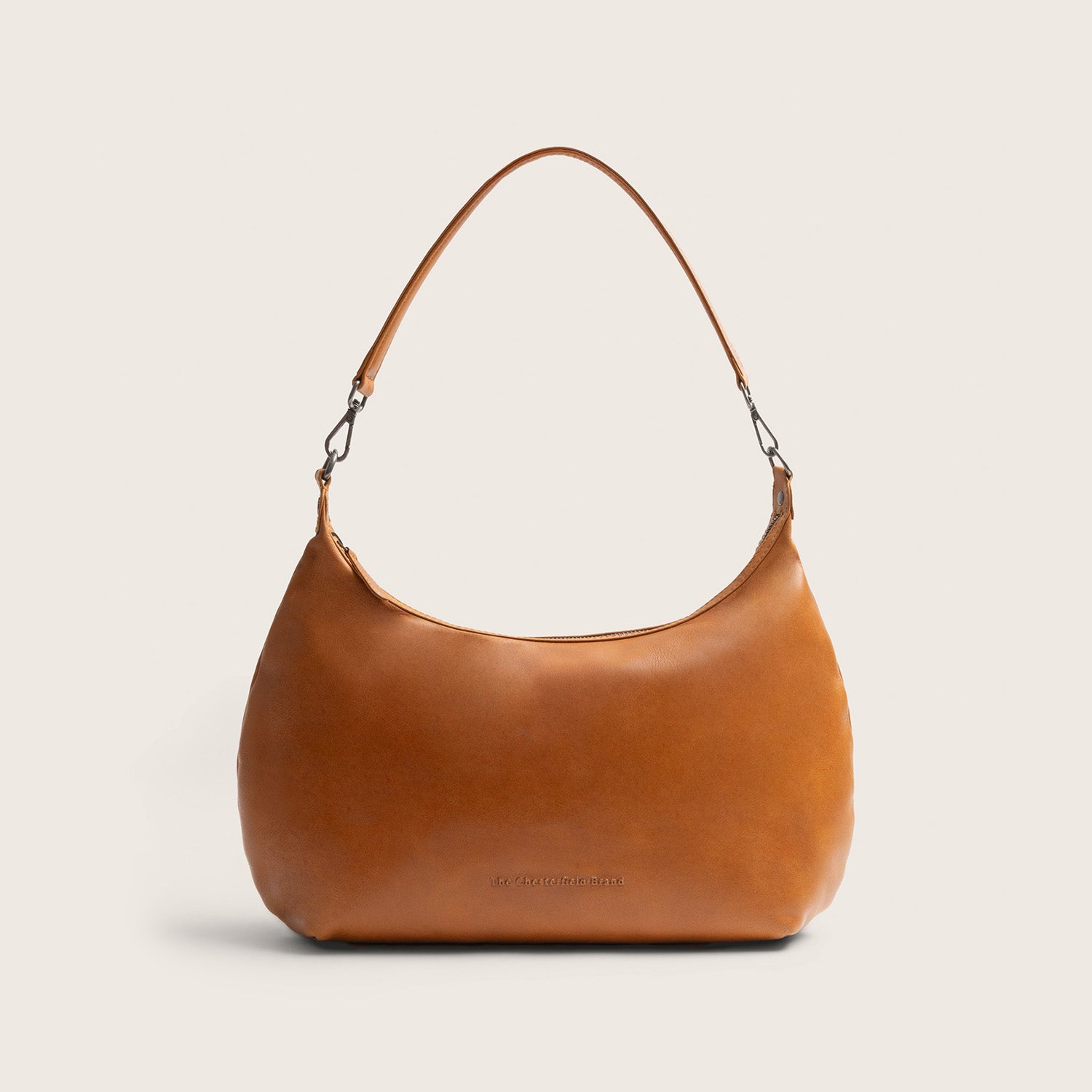 Sac Porté Épaule en Cuir Cognac Fierra
