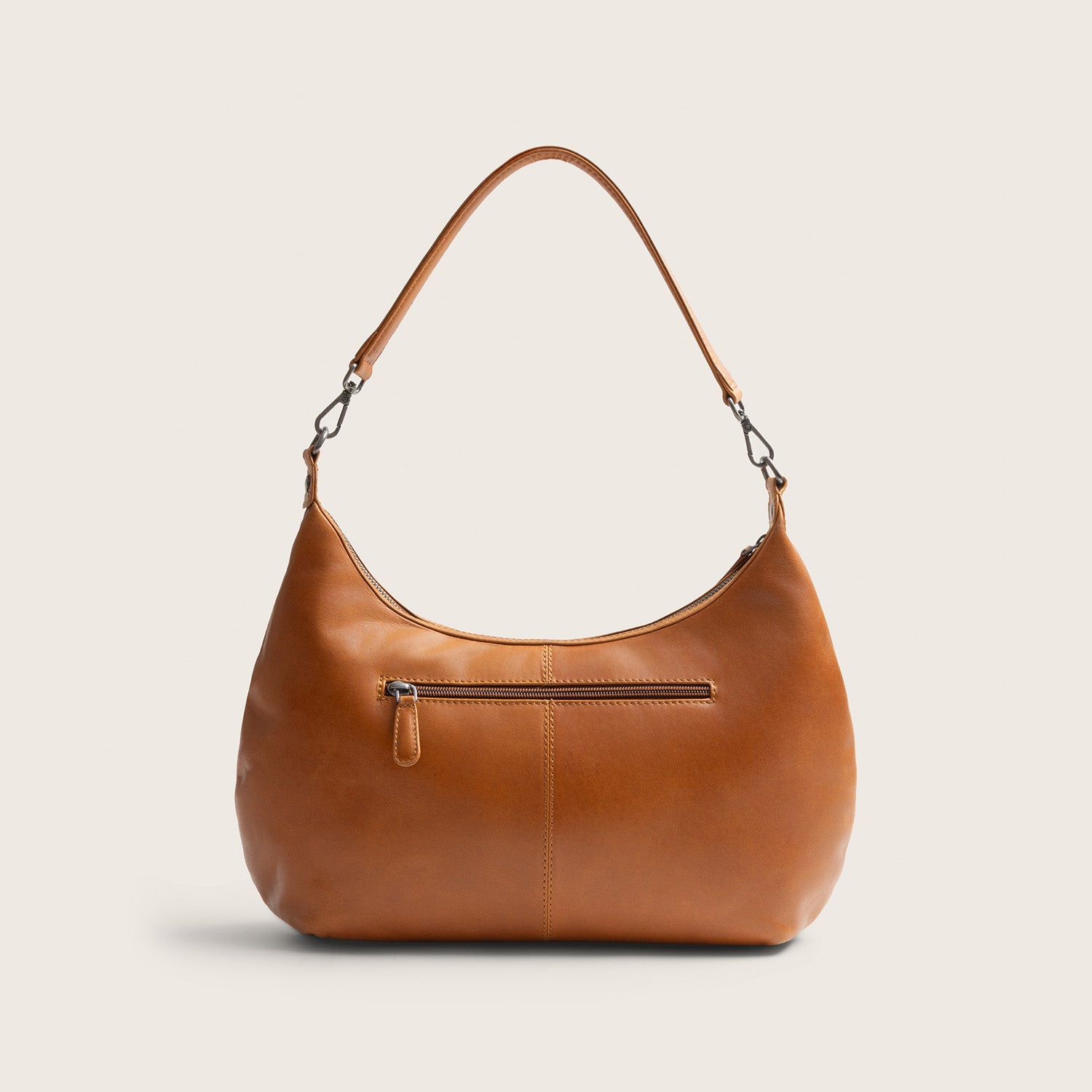 Sac Porté Épaule en Cuir Cognac Fierra