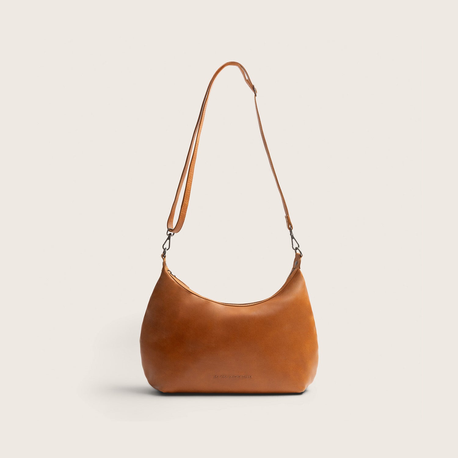 Sac Porté Épaule en Cuir Cognac Fierra