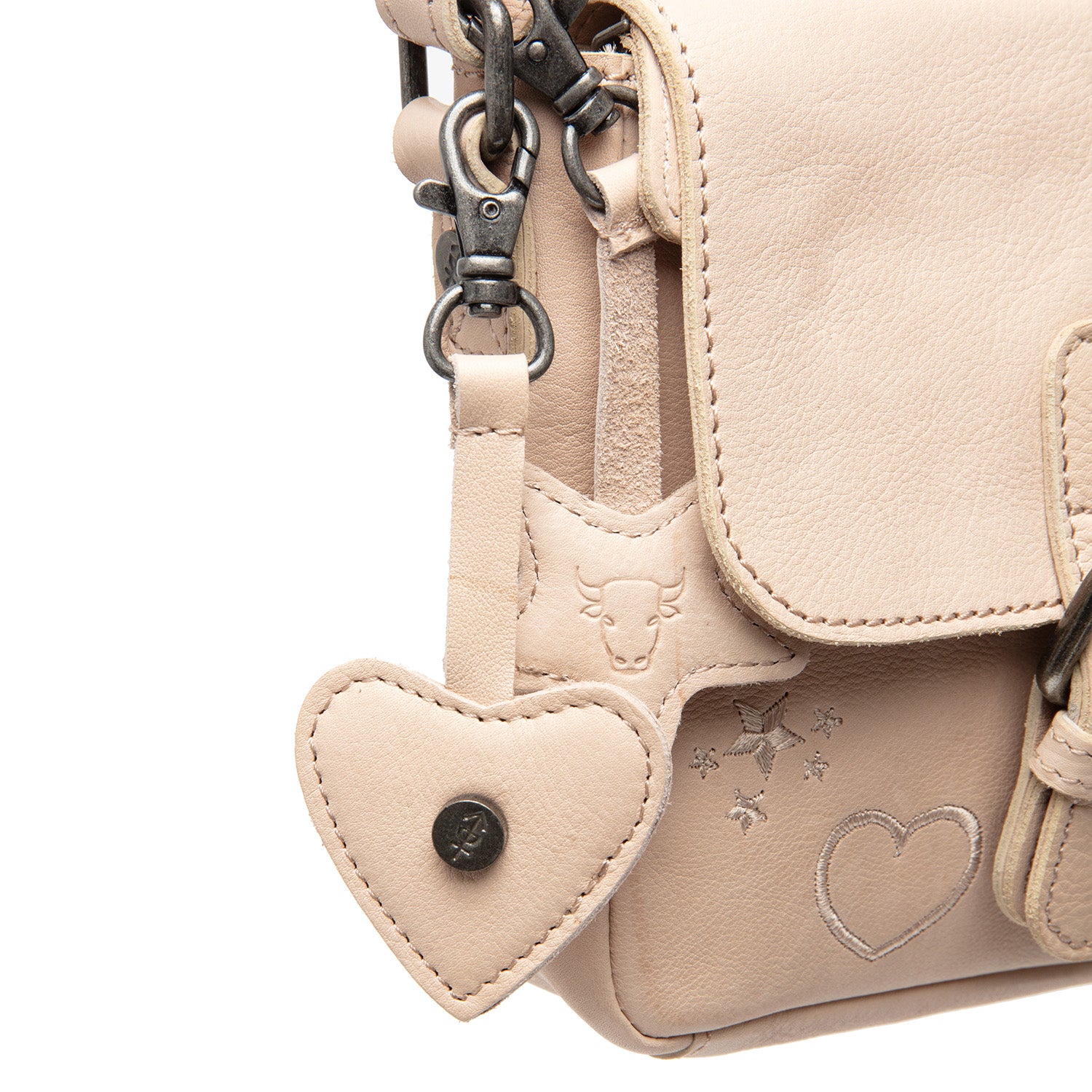 Leder Umhängetasche Beige Feynor