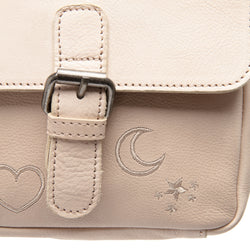 Sac Bandoulière en Cuir Beige Primrose