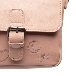 Sac Bandoulière en Cuir Rose Vintage Primrose