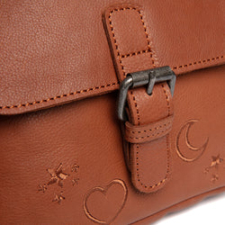 Sac Bandoulière en Cuir Cognac Primrose