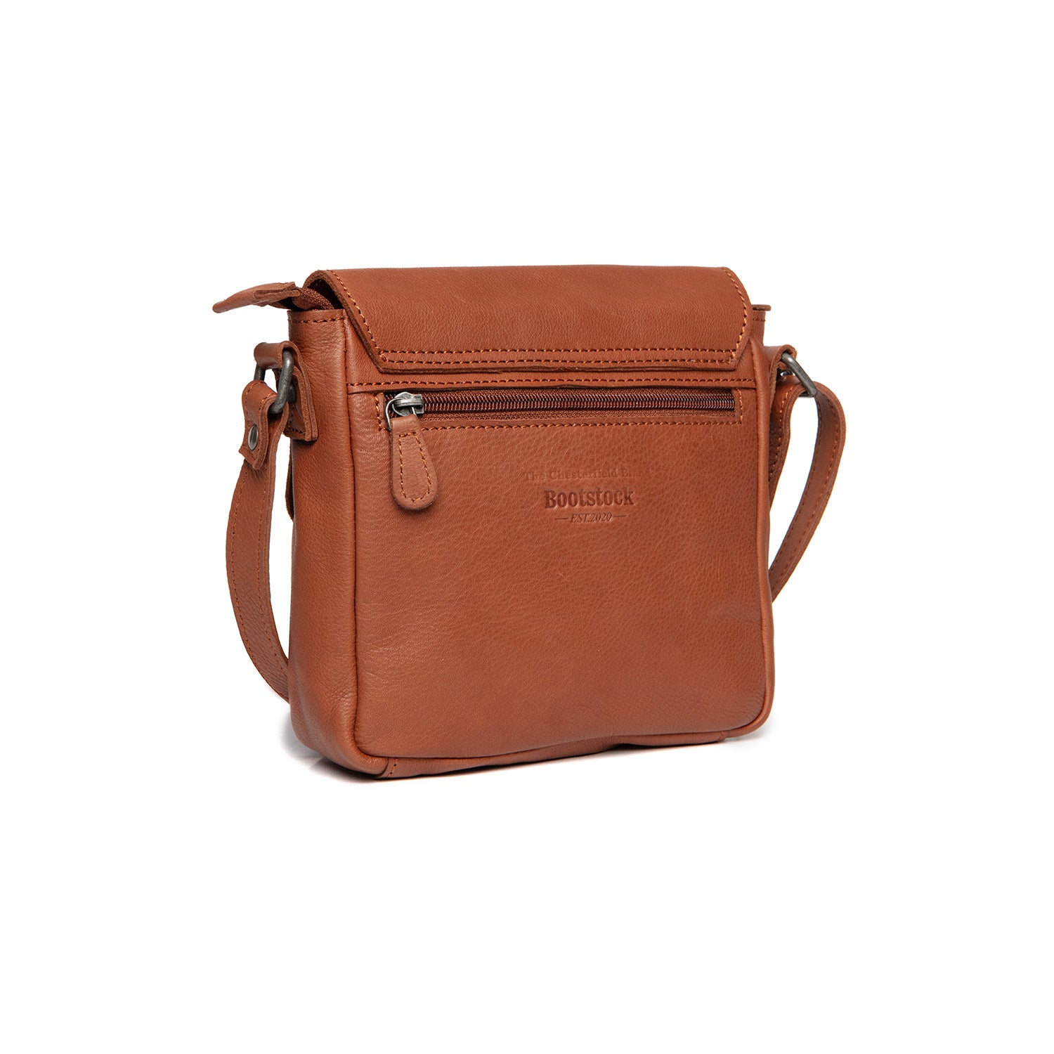 Leder Umhängetasche Cognac Primrose