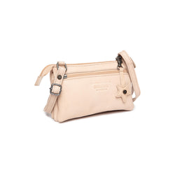 Sac Bandoulière en Cuir Beige Tovelove
