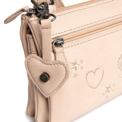 Sac Bandoulière en Cuir Beige Tovelove