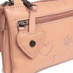 Sac Bandoulière en Cuir Rose Vintage Tovelove