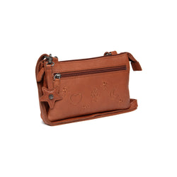 Sac Bandoulière en Cuir Cognac Tovelove