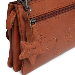 Sac Bandoulière en Cuir Cognac Tovelove