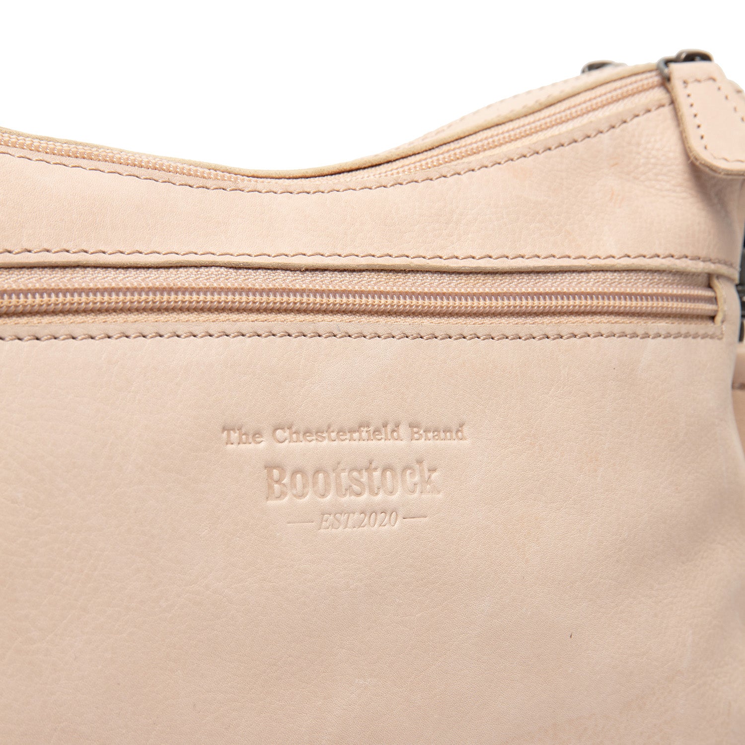 Leren Schoudertas Beige Clover