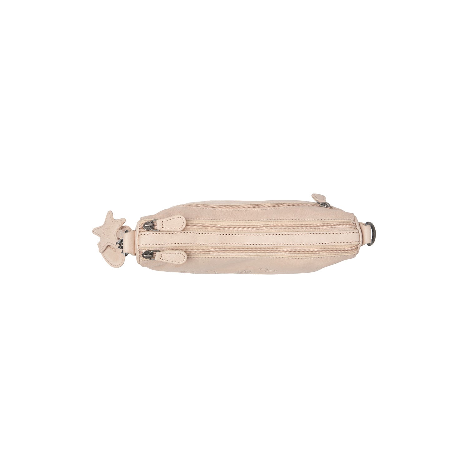 Leren Schoudertas Beige Clover