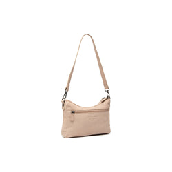 Sac Bandoulière en Cuir Beige Clover