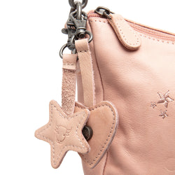 Sac Bandoulière en Cuir Rose Vintage Clover