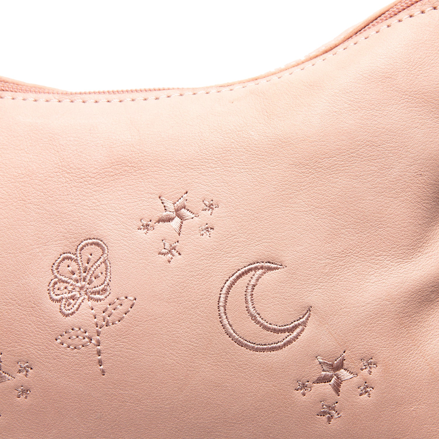 Sac Bandoulière en Cuir Rose Vintage Clover