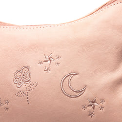 Sac Bandoulière en Cuir Rose Vintage Clover