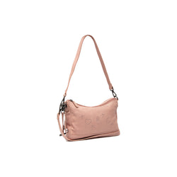 Sac Bandoulière en Cuir Rose Vintage Clover