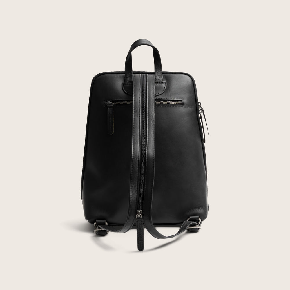 Leder Rucksack Schwarz Amanda
