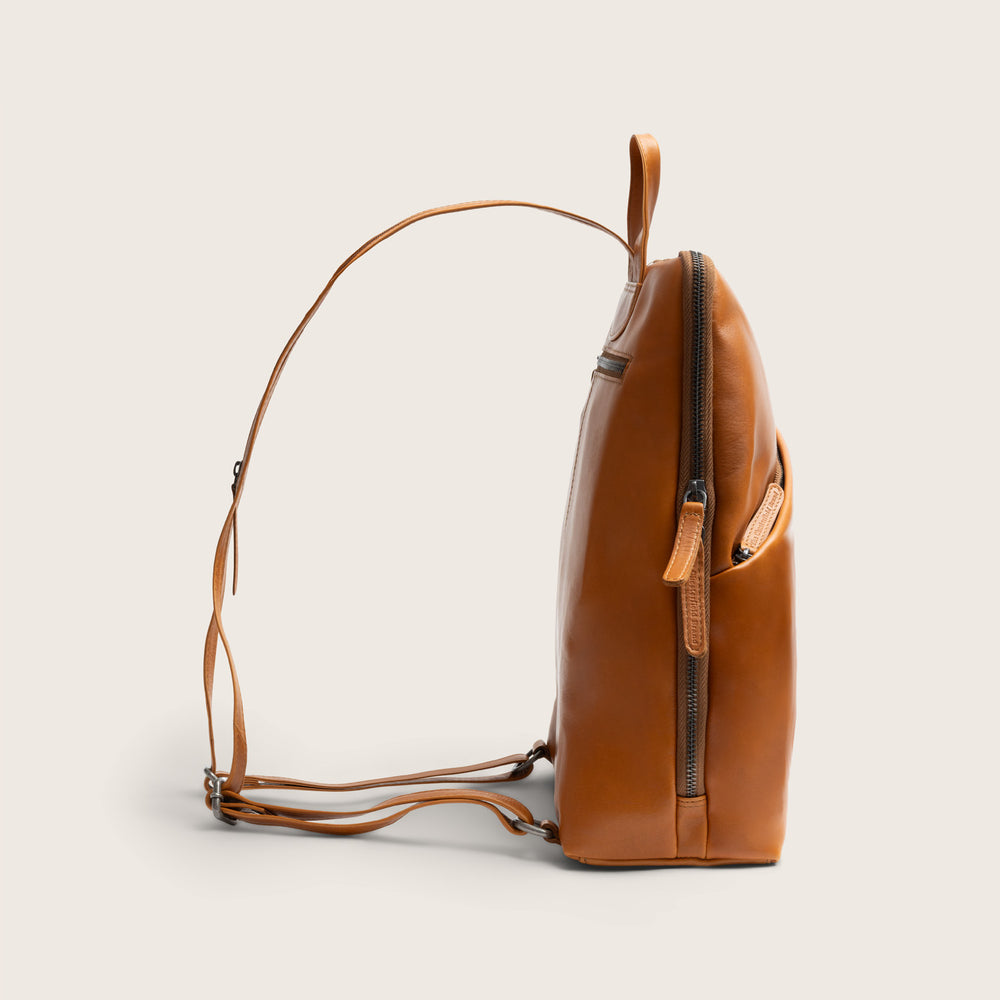 Leder Rucksack Cognac Amanda