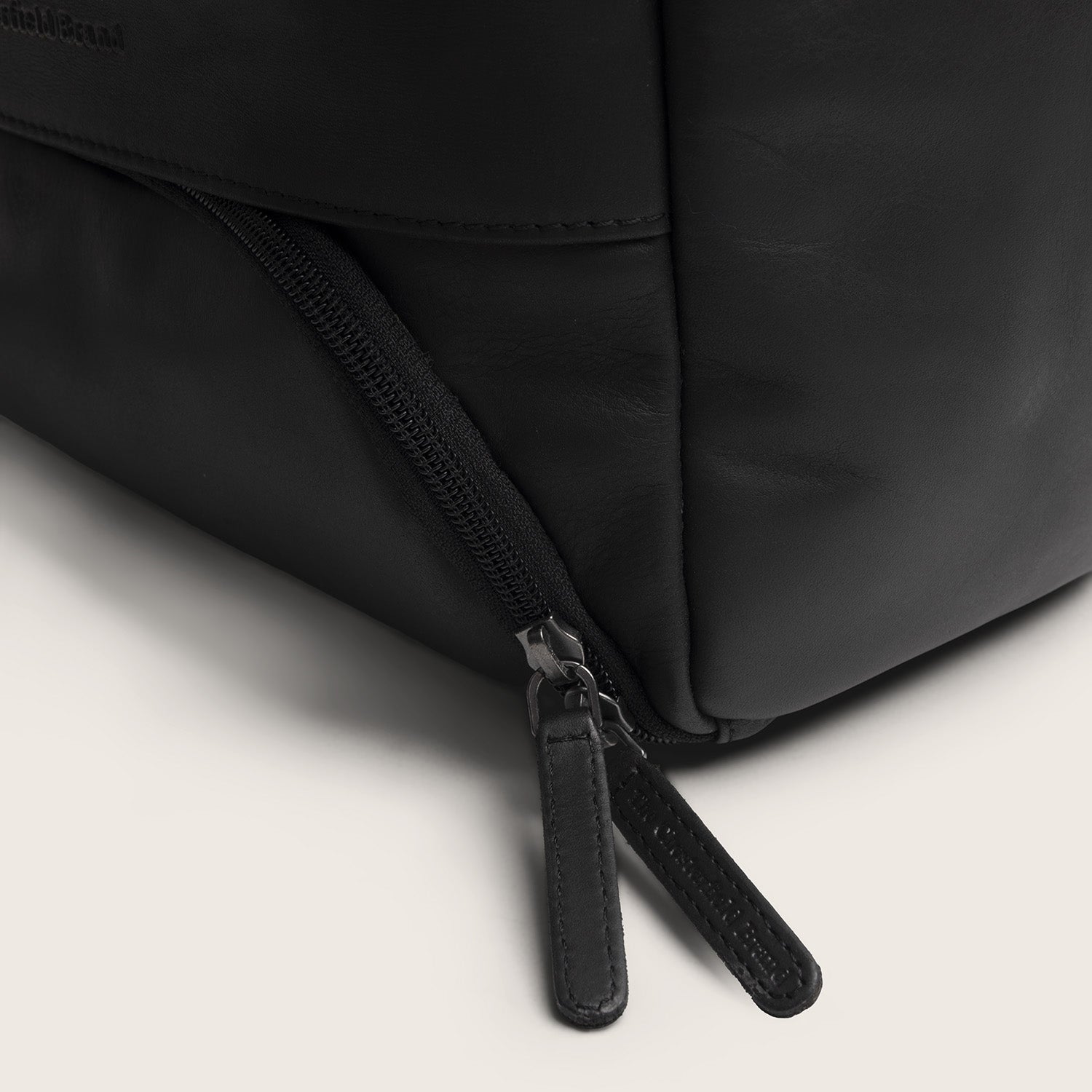 Leren Laptoprugzak Zwart Rich