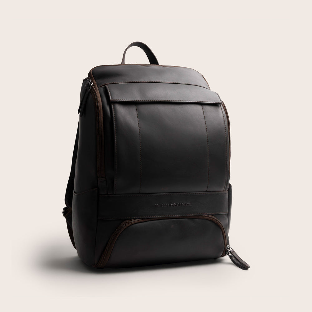 Leather Laptop Backpack Brown Rich