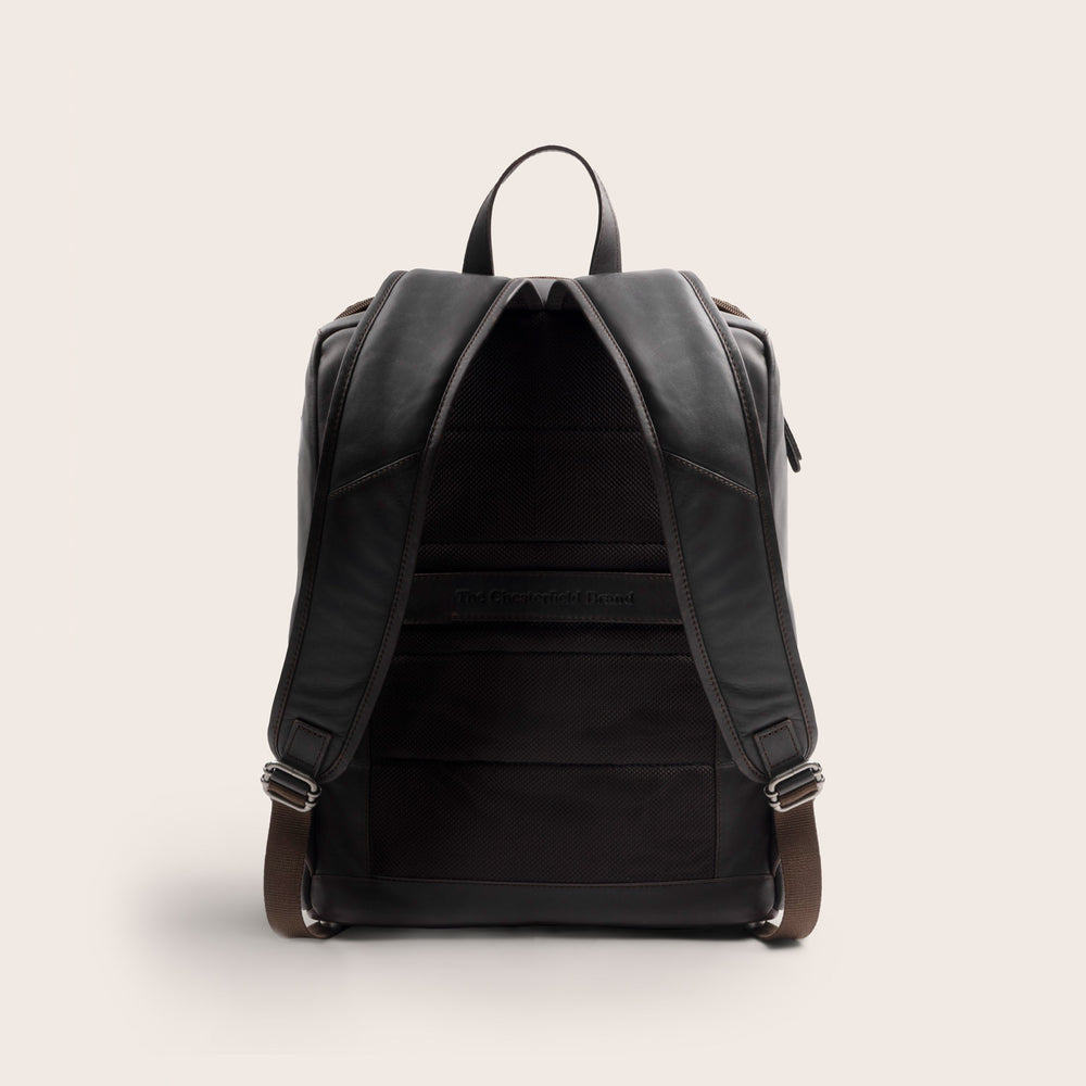 Leather Laptop Backpack Brown Rich