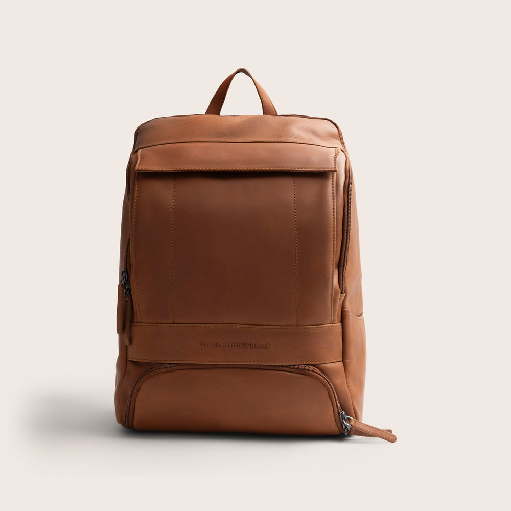 Leather Laptop Backpack Cognac Rich
