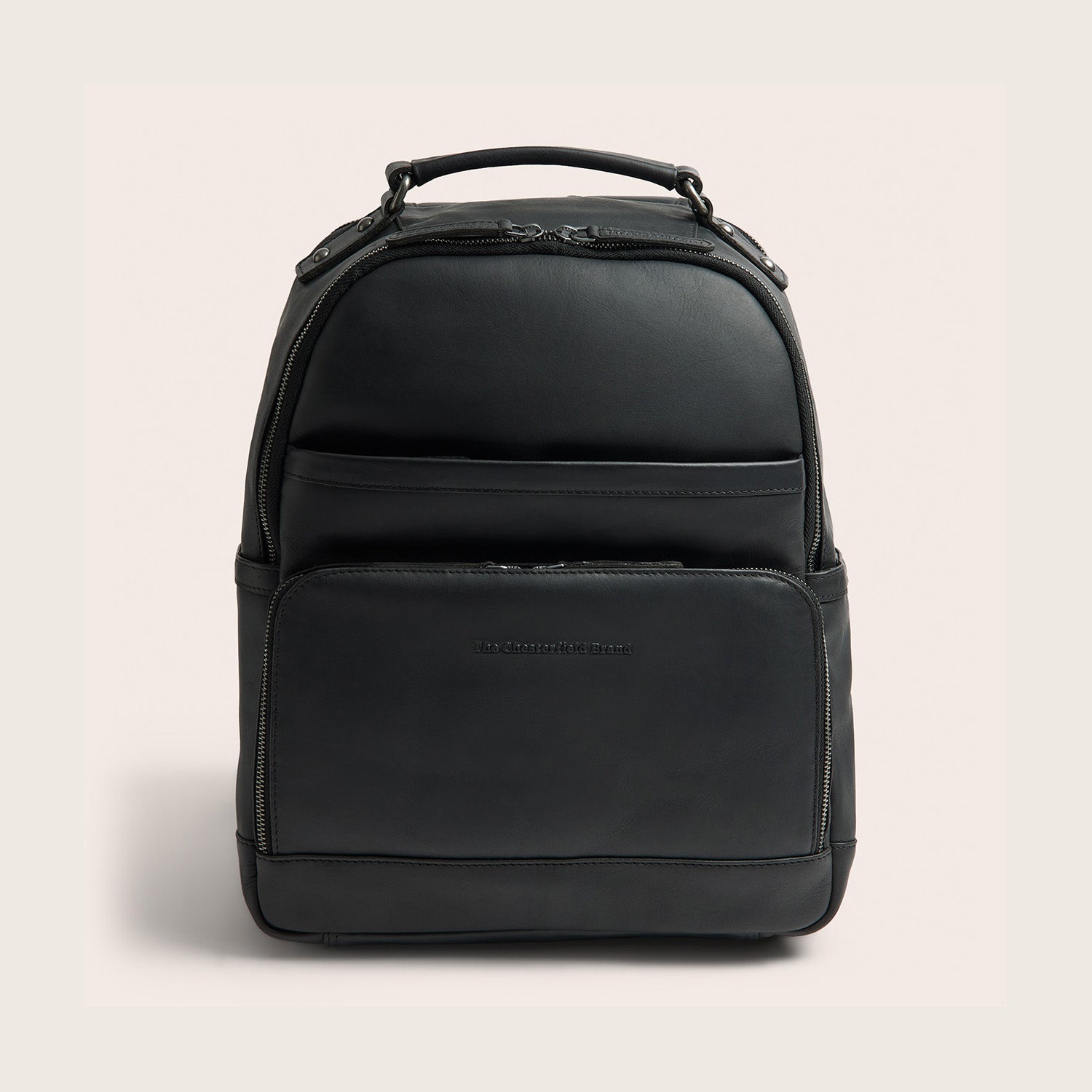Leder Laptop Rucksack Schwarz Austin