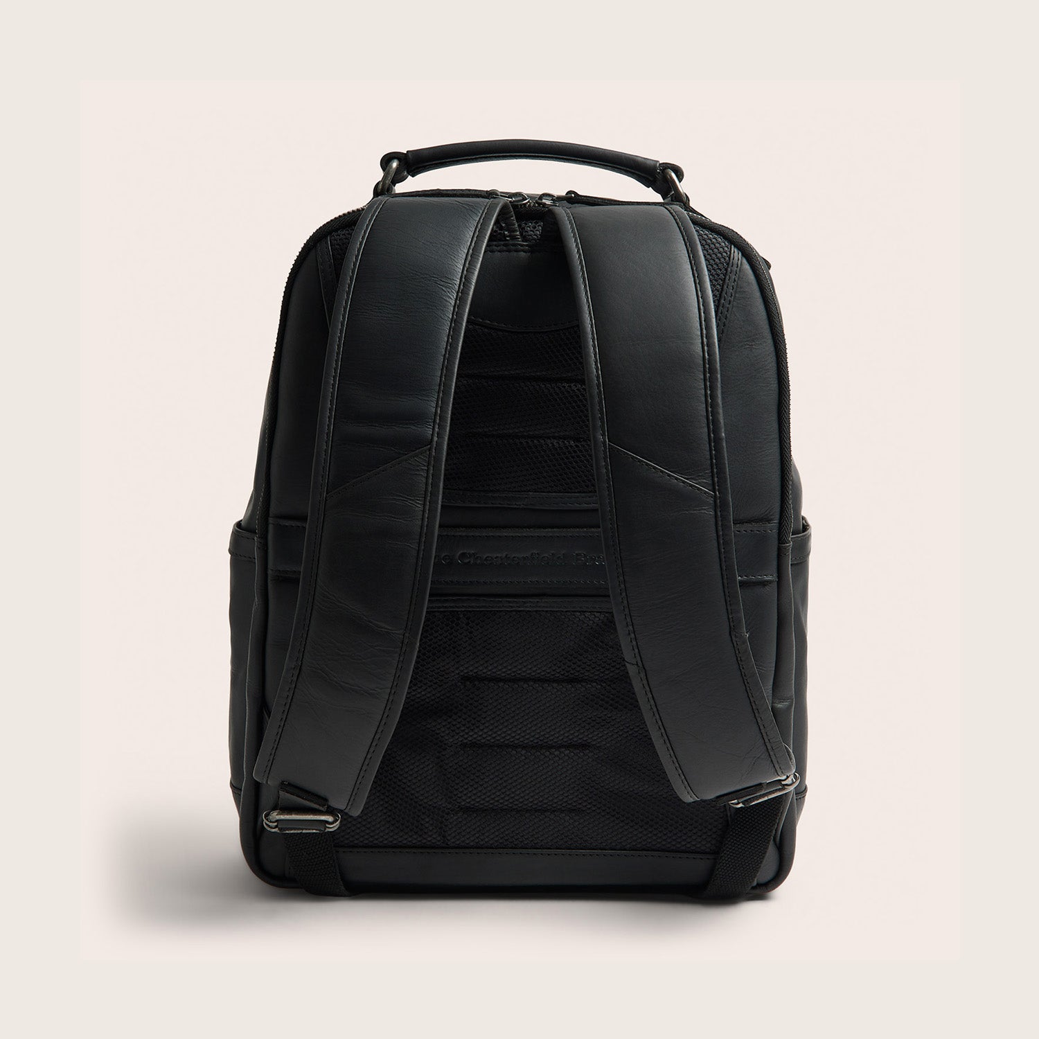 Leder Laptop Rucksack Schwarz Austin