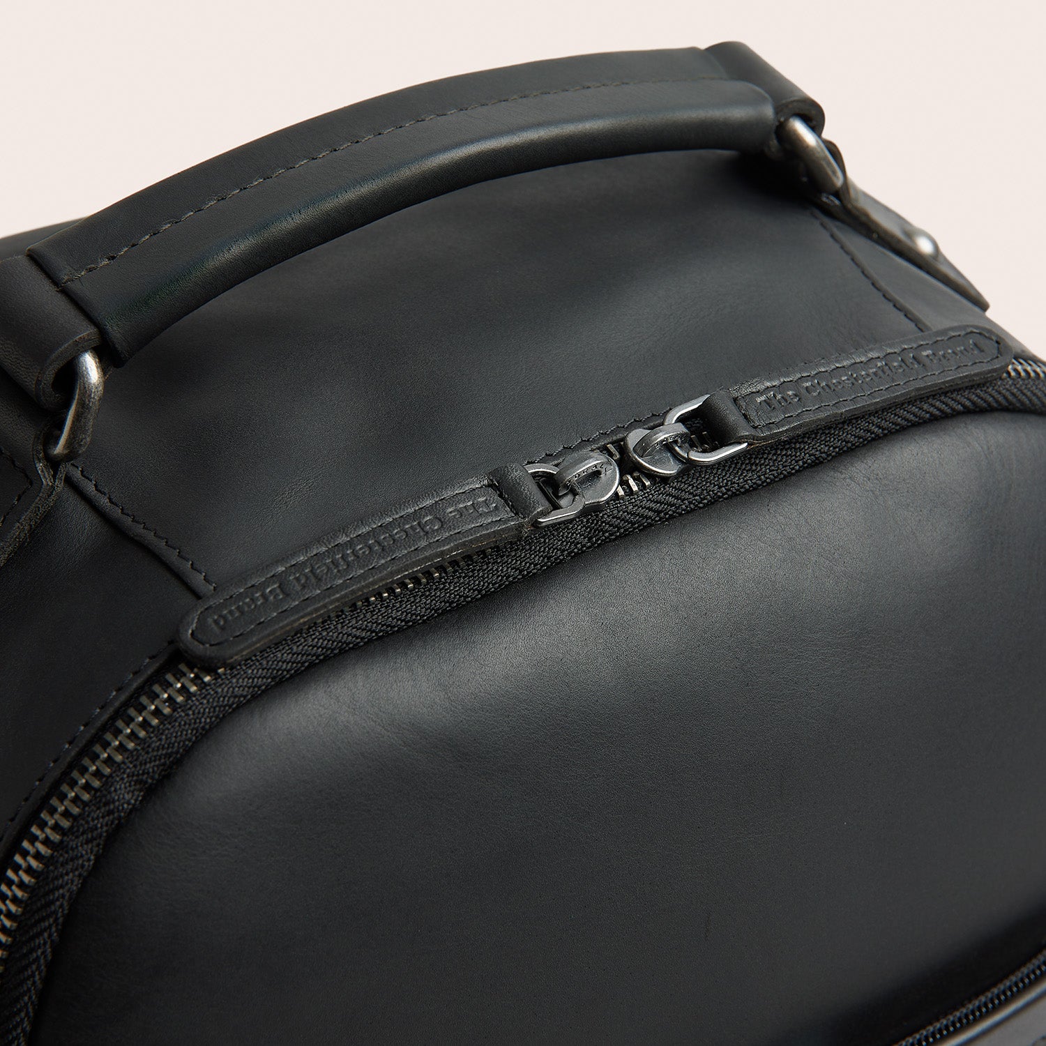 Leather Laptop Backpack Black Austin