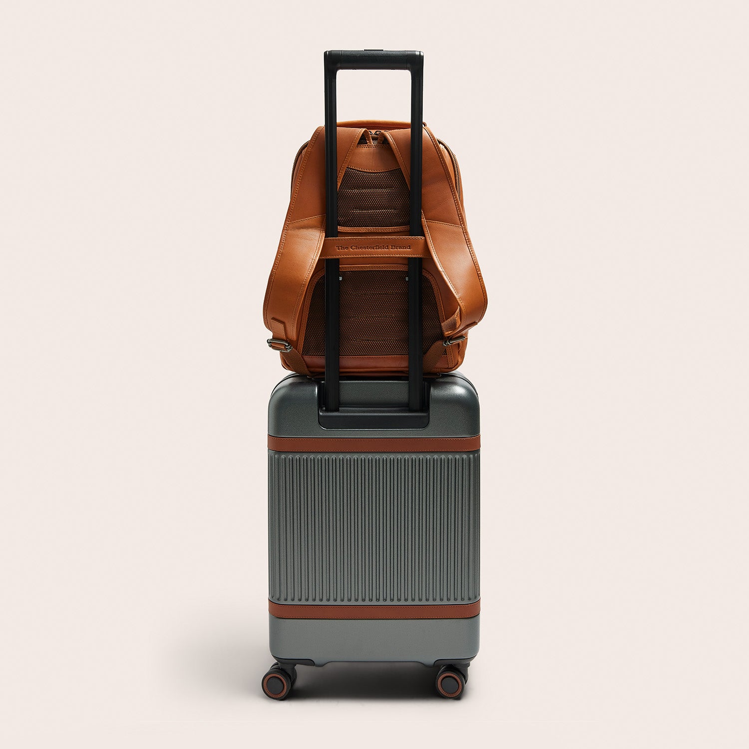 Leather Laptop Backpack Cognac Austin
