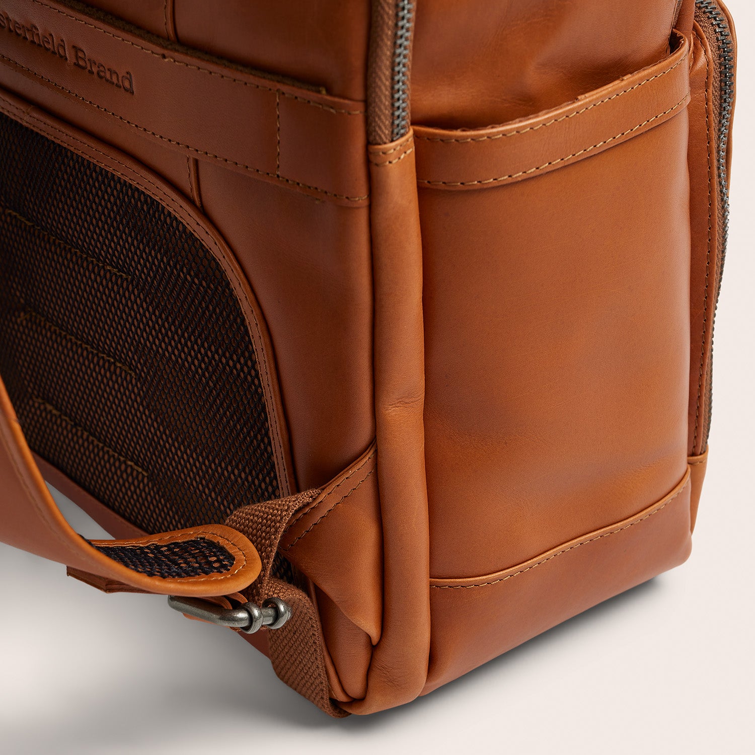 Leather Laptop Backpack Cognac Austin