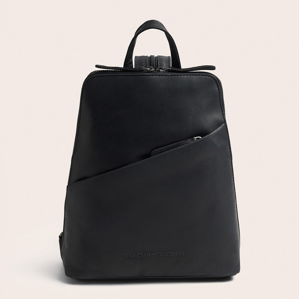 Leather Backpack Black Claire
