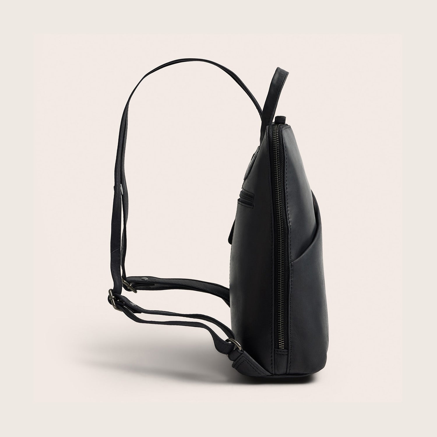 Leder Rucksack Schwarz Claire
