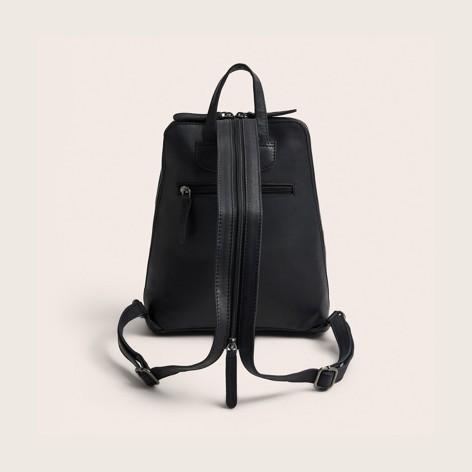 Leder Rucksack Schwarz Claire