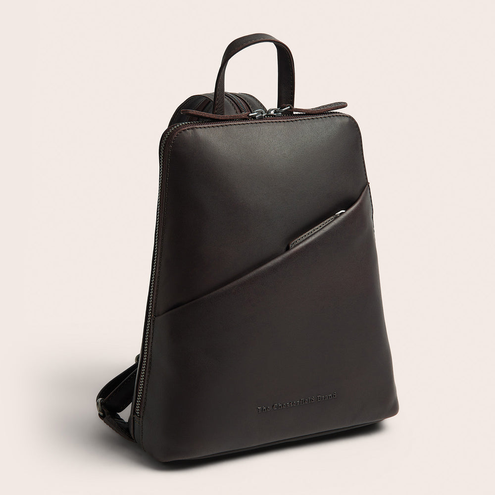 Leather Backpack Brown Claire