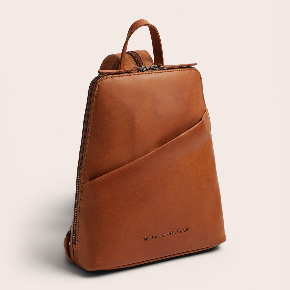 Leather Backpack Cognac Claire