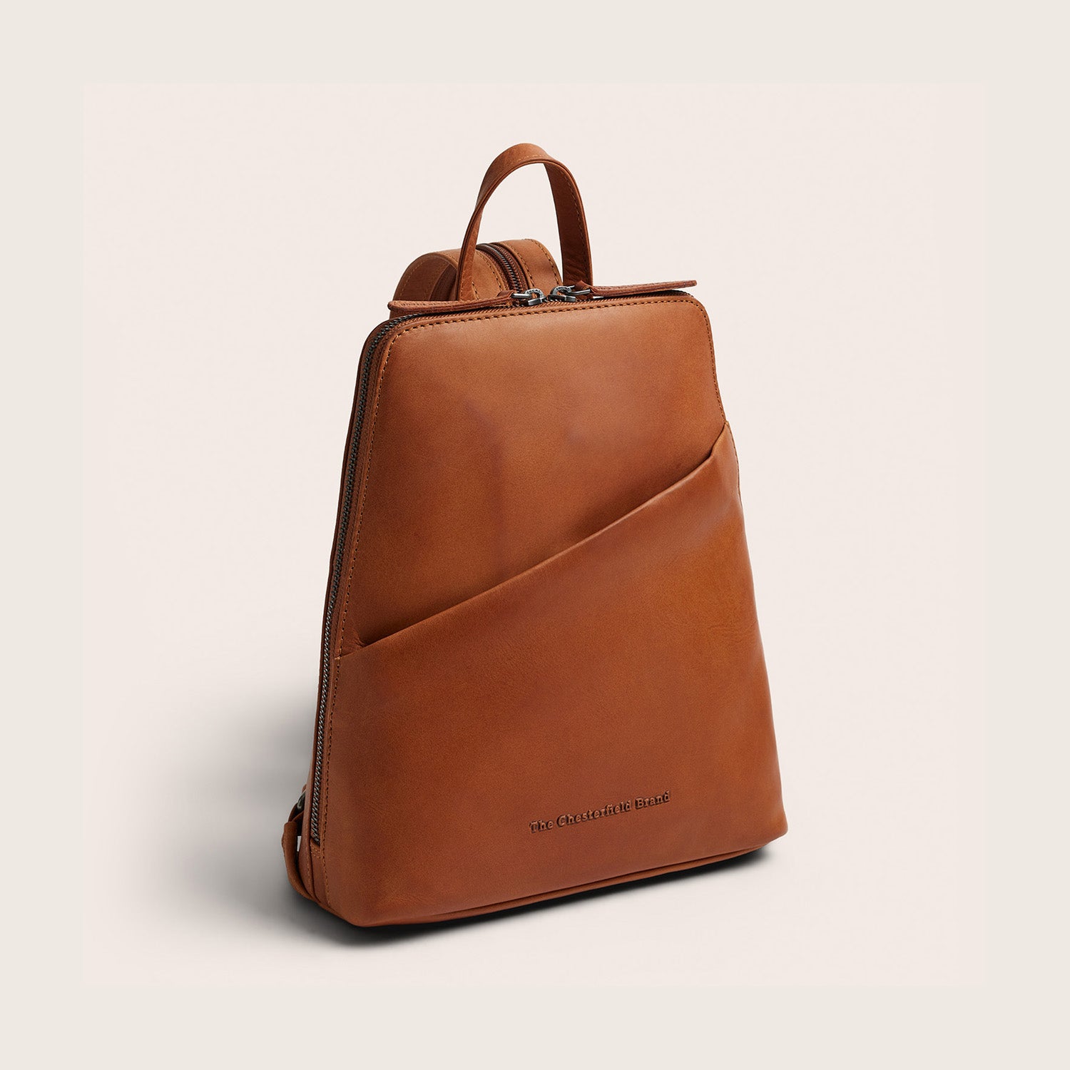 Sac à Dos en Cuir Cognac Claire