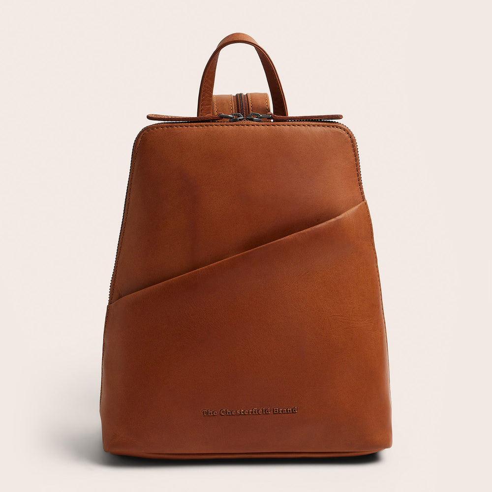 Leather Backpack Cognac Claire