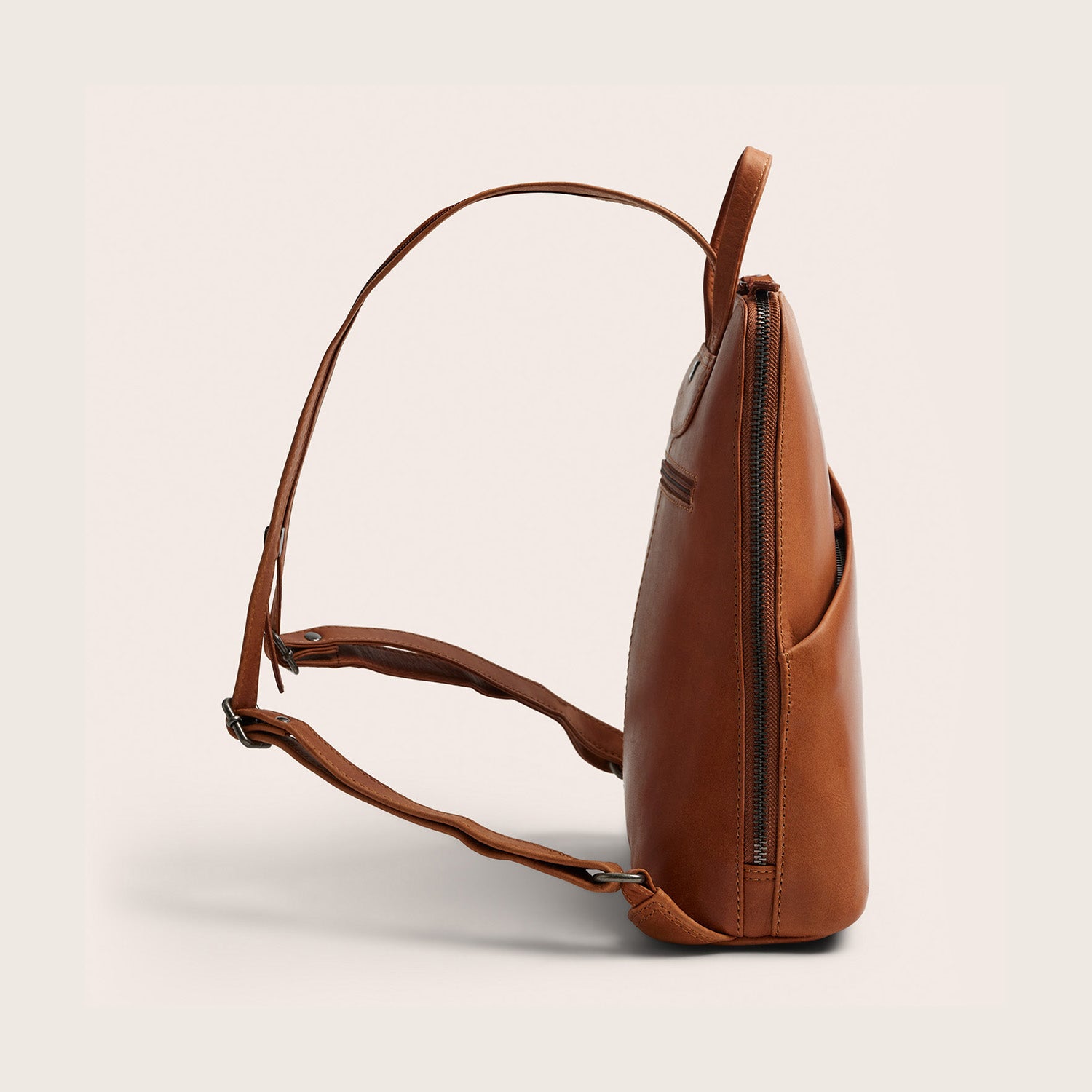 Sac à Dos en Cuir Cognac Claire