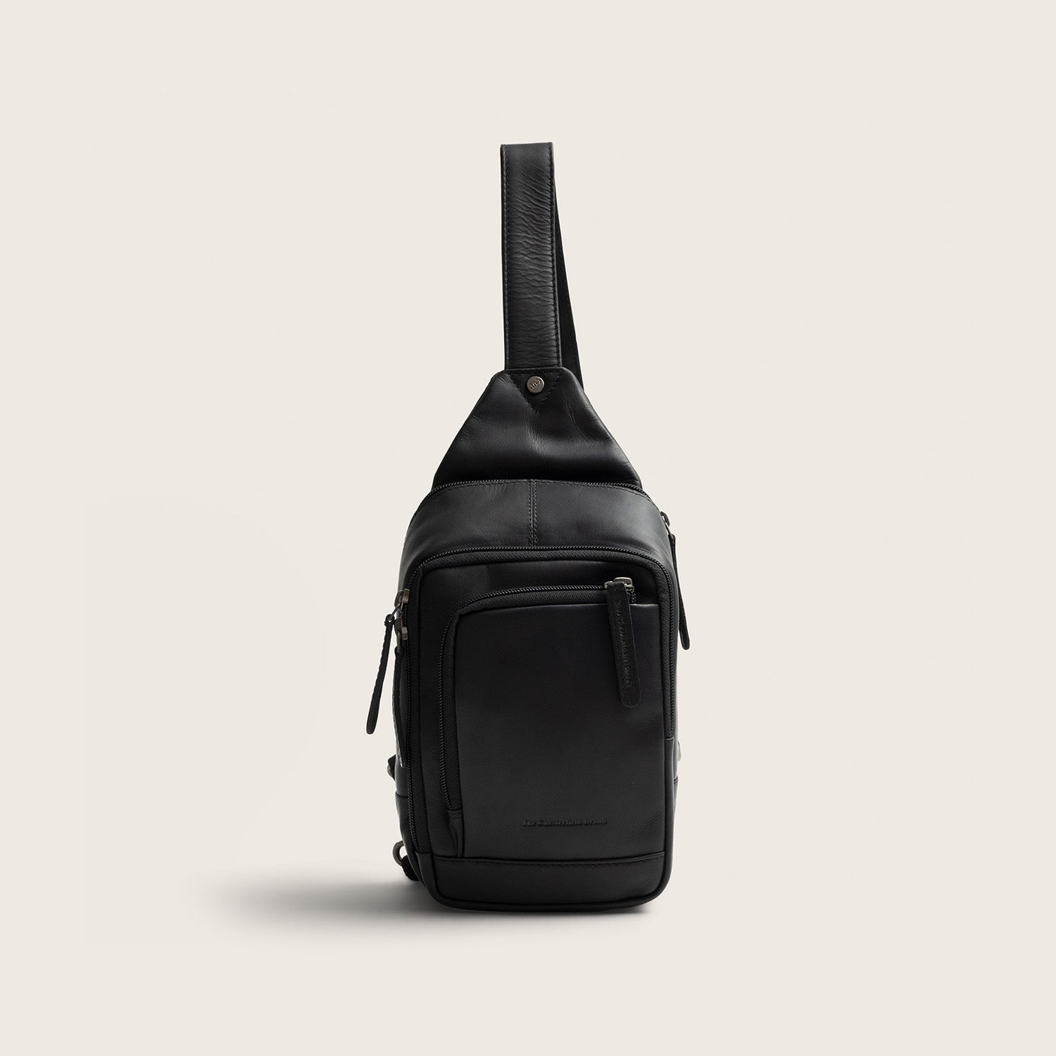 Leather Sling Bag Black Riga