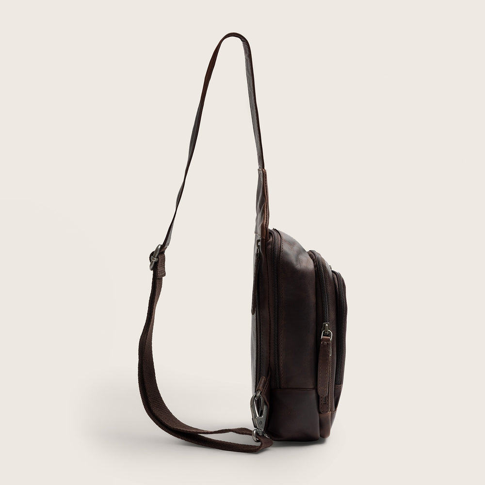 Leder Slingbag Braun Riga