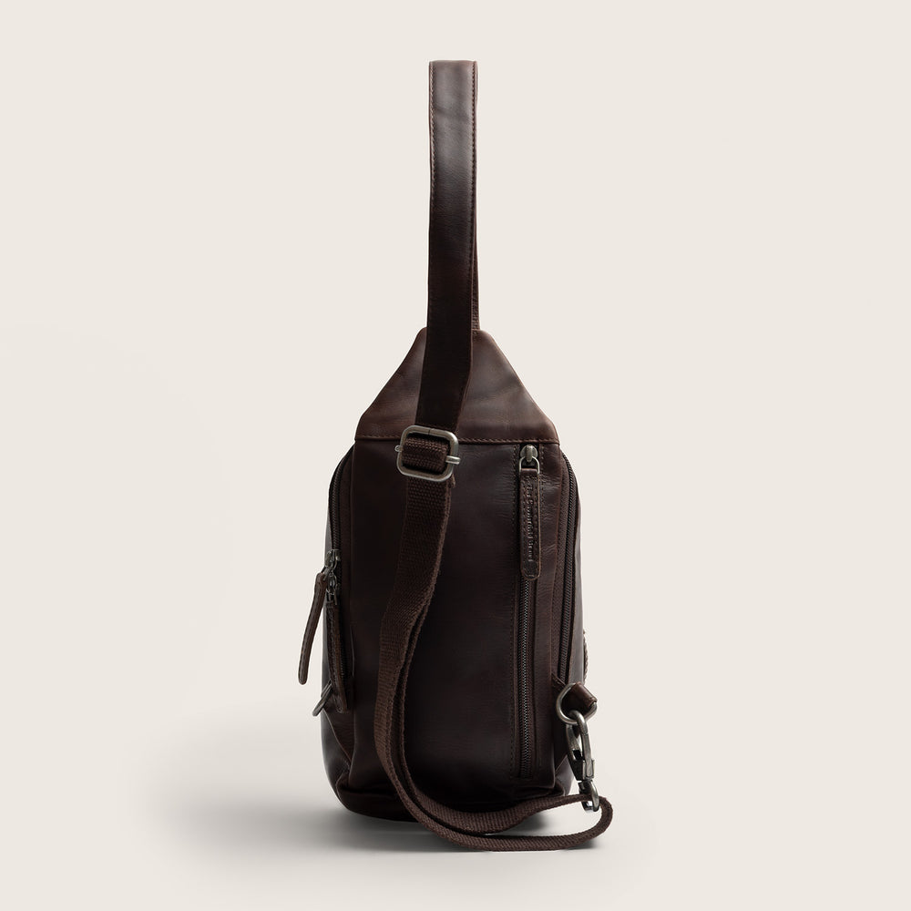 Leder Slingbag Braun Riga