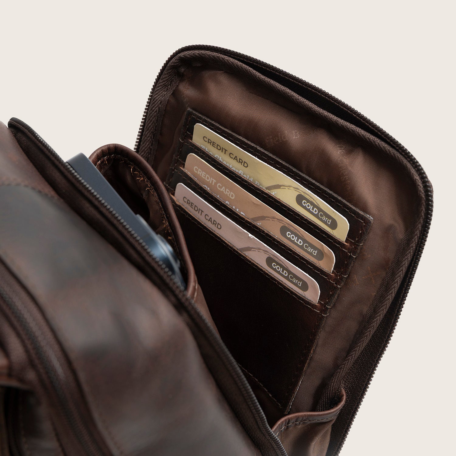 Leder Slingbag Braun Riga